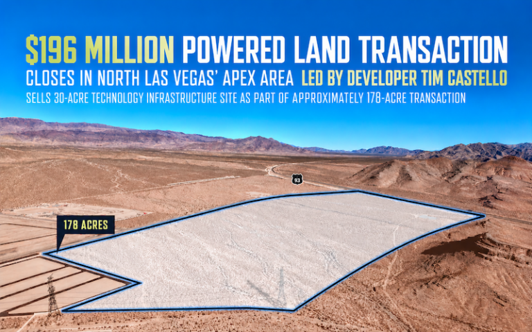 $196 Million Powered Land Transaction Closes in North Las Vegas’ Apex Area